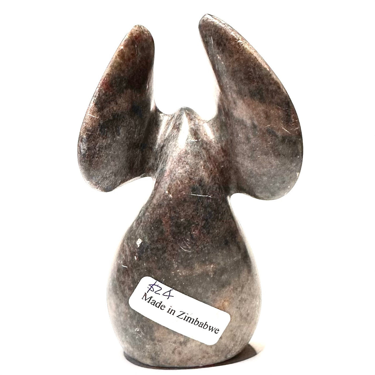 One of a Kind Hand Carved Soapstone Elephant Stone-3 1/2 x 2 1/4" (NC5460)