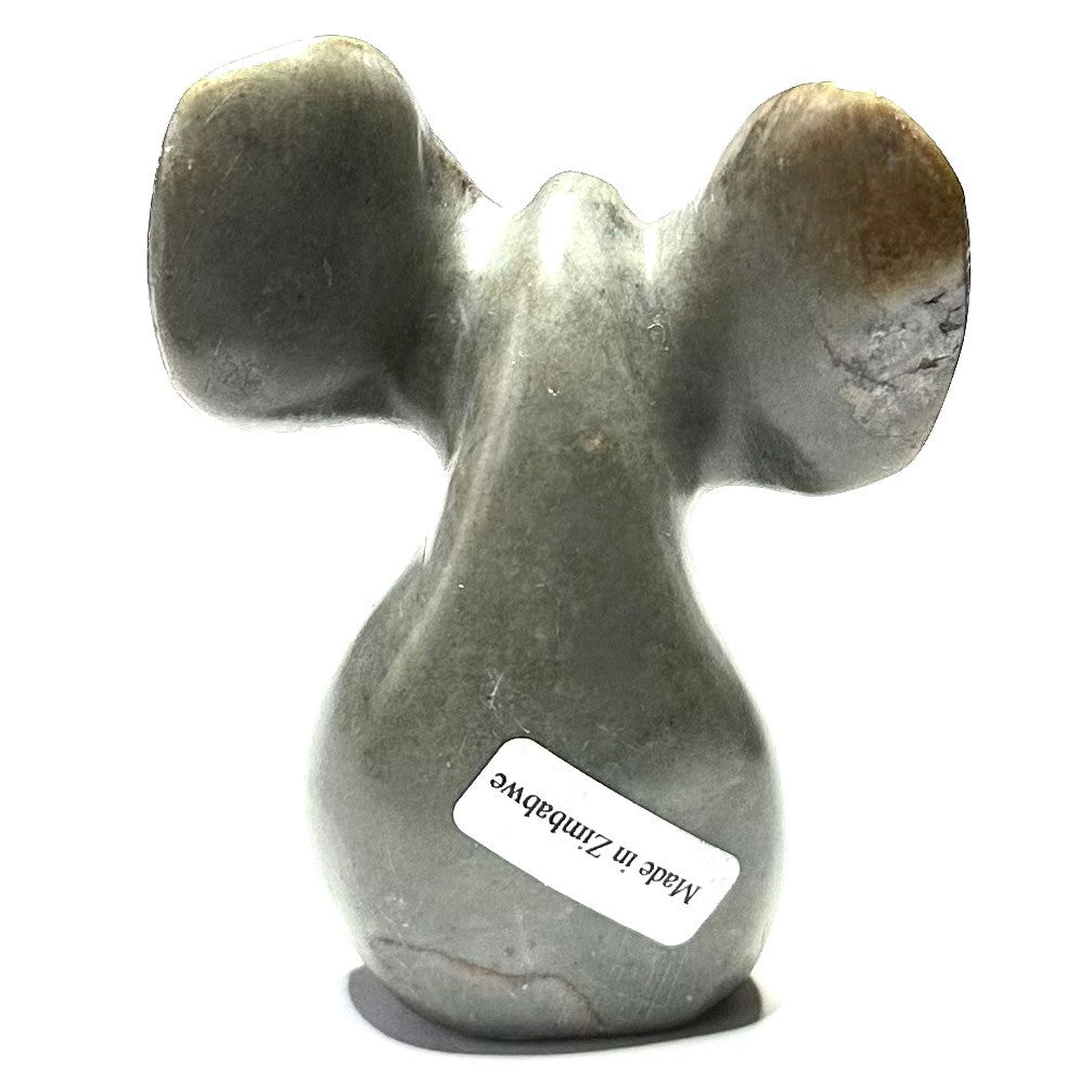 One of a Kind Hand Carved Soapstone Elephant Stone-3 3/4 x 2 1/2" (NC5461)
