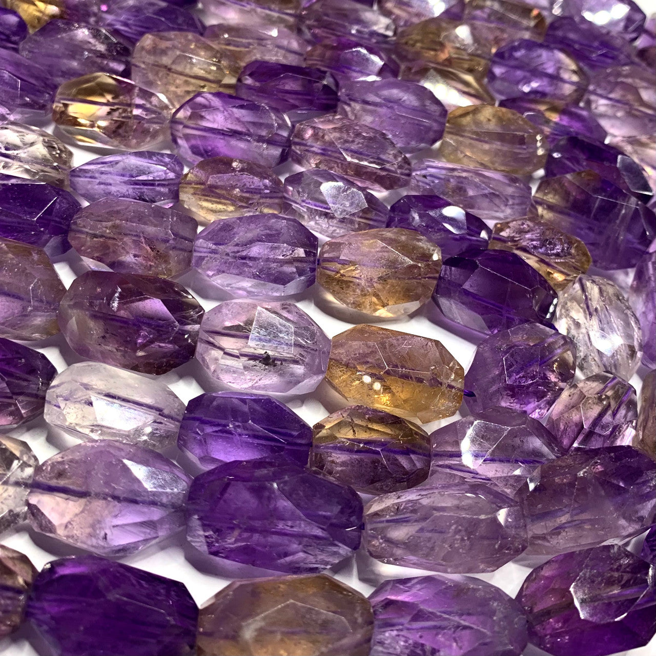 Ametrine Faceted Nugget Beads 20 x 15mm Avg. (SP3715)
