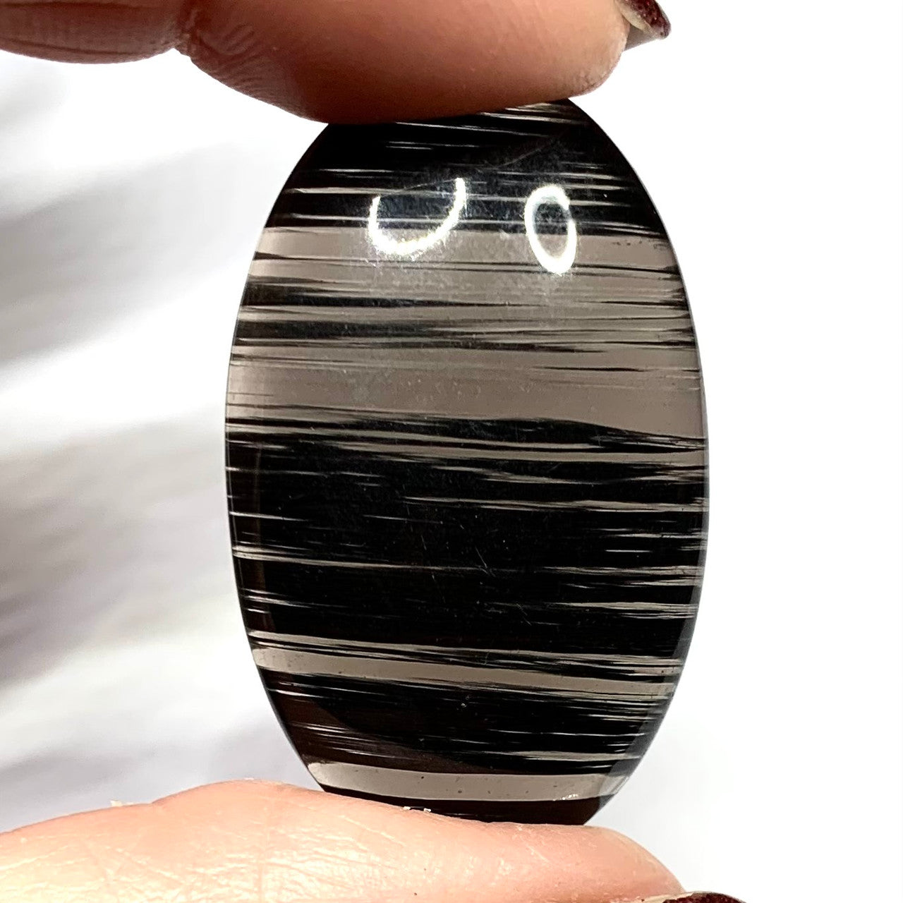 One of a Kind Midnight Lace Obsidian Oval Cabochon-41 x 25mm (CAB3730)