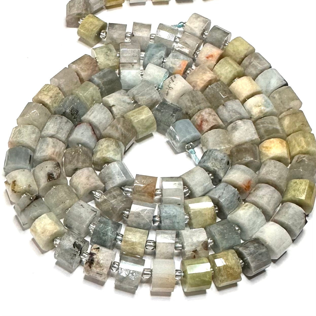 Aquamarine Faceted Rondel Beads-8 x 6mm (SP5511)