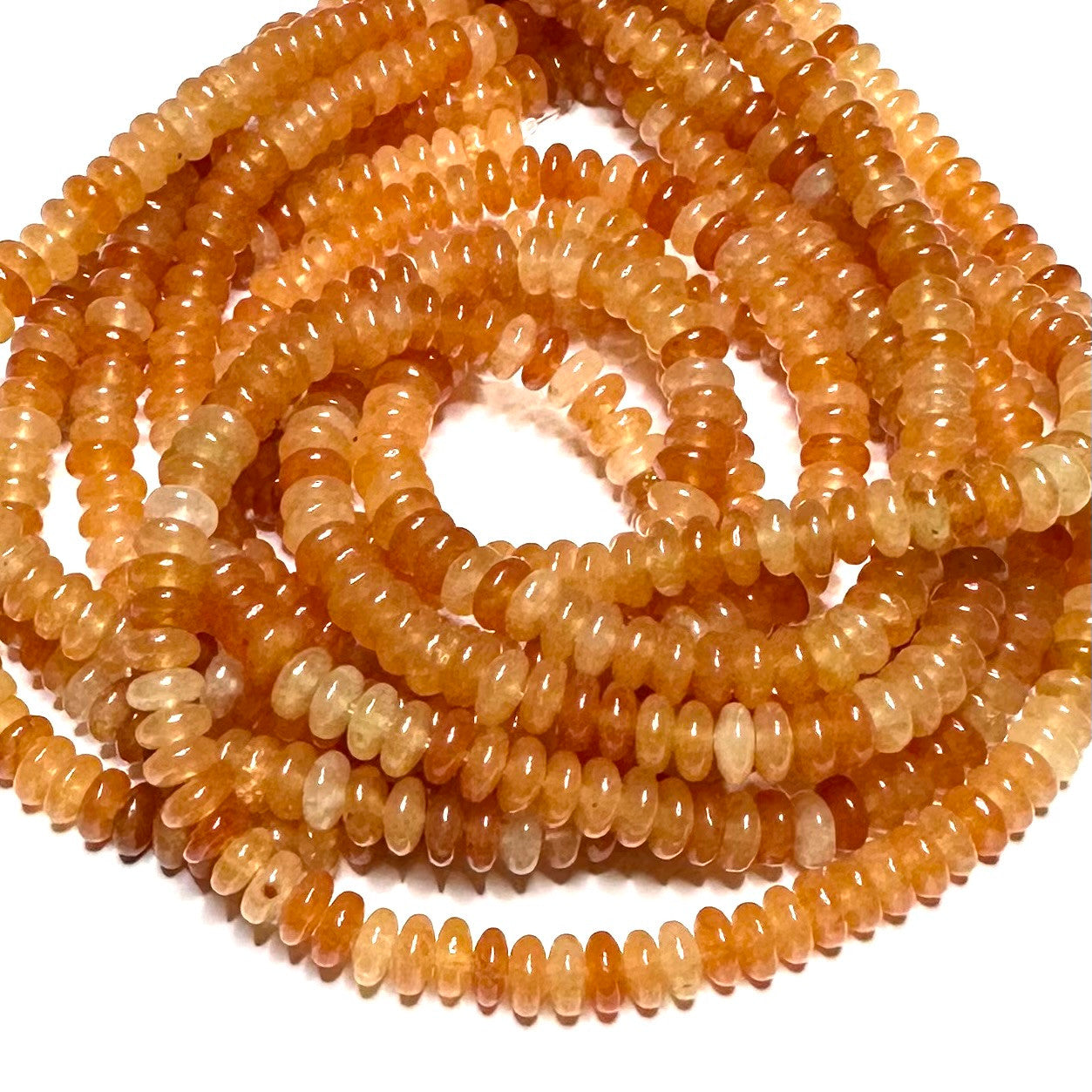 Yellow Aventurine Smooth Rondel Beads-4 x 2mm (SP5518)
