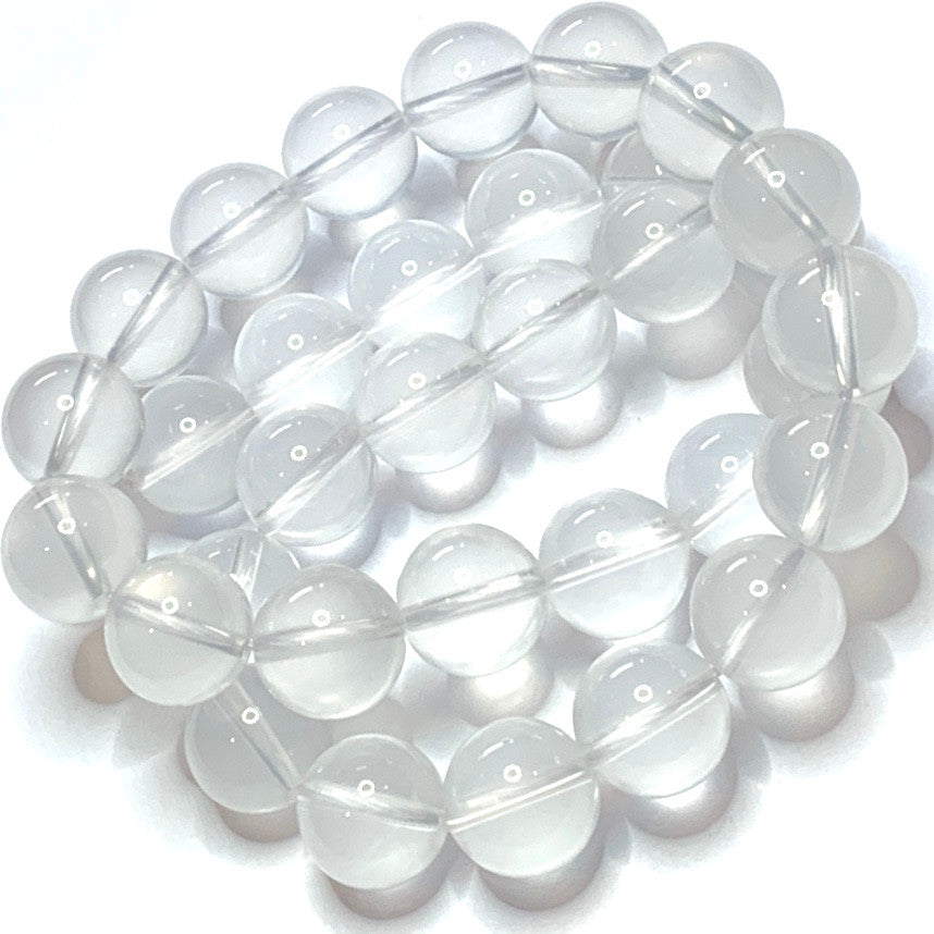Highly Polished Milky Quartz Round Beads-12mm-AA Grade (SP3281)