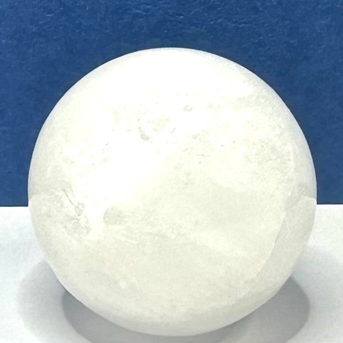 One of a Kind Selenite Stone Sphere-1 1/2" (NC5519)