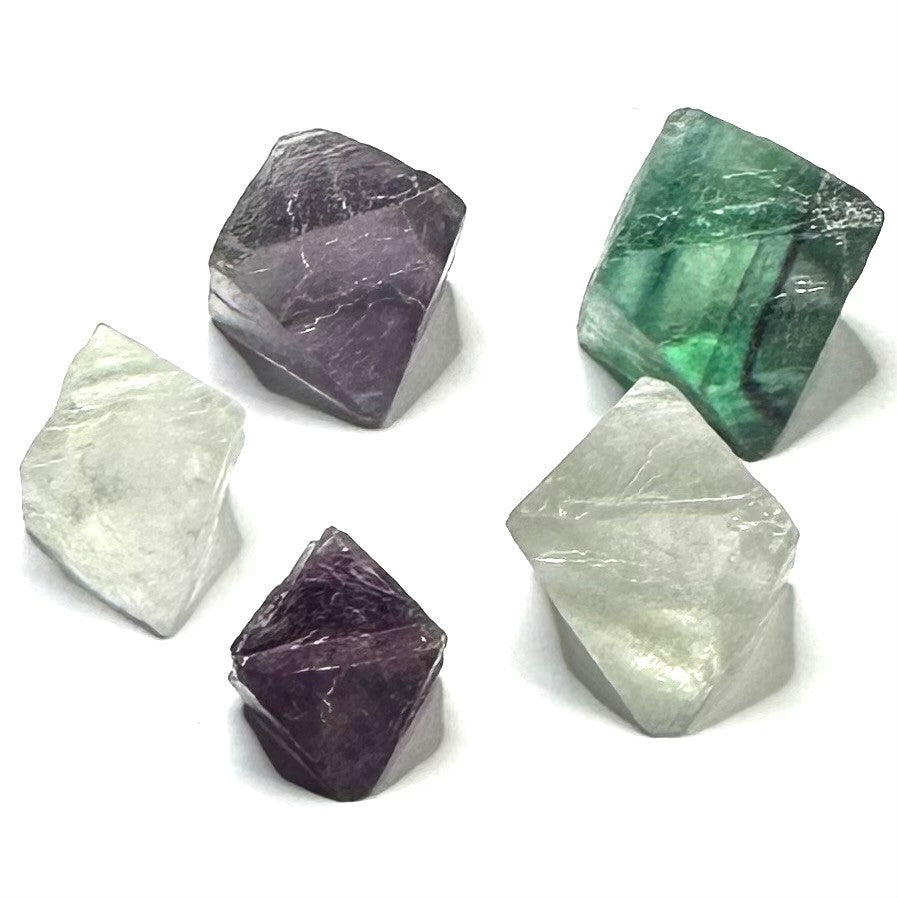 One of a Kind Fluorite Octahedral Stone Set-16-25mm-NC5525 (NC5525)