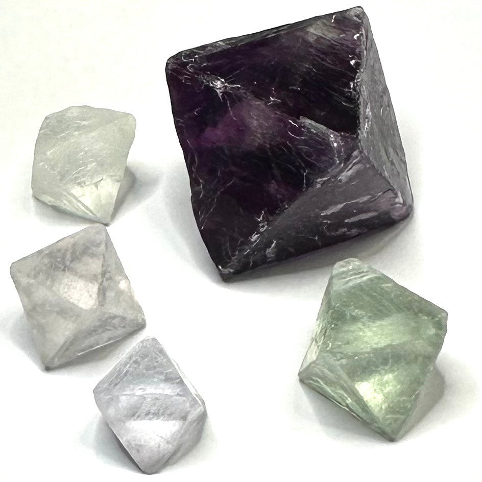 One of a Kind Fluorite Octahedral Stone Set-14-34mm (NC5527)