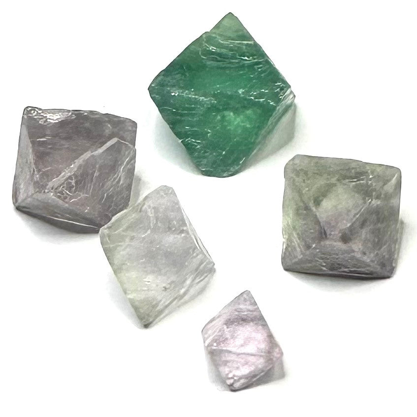 One of a Kind Fluorite Octahedral Stone Set-14-25mm (NC5528)