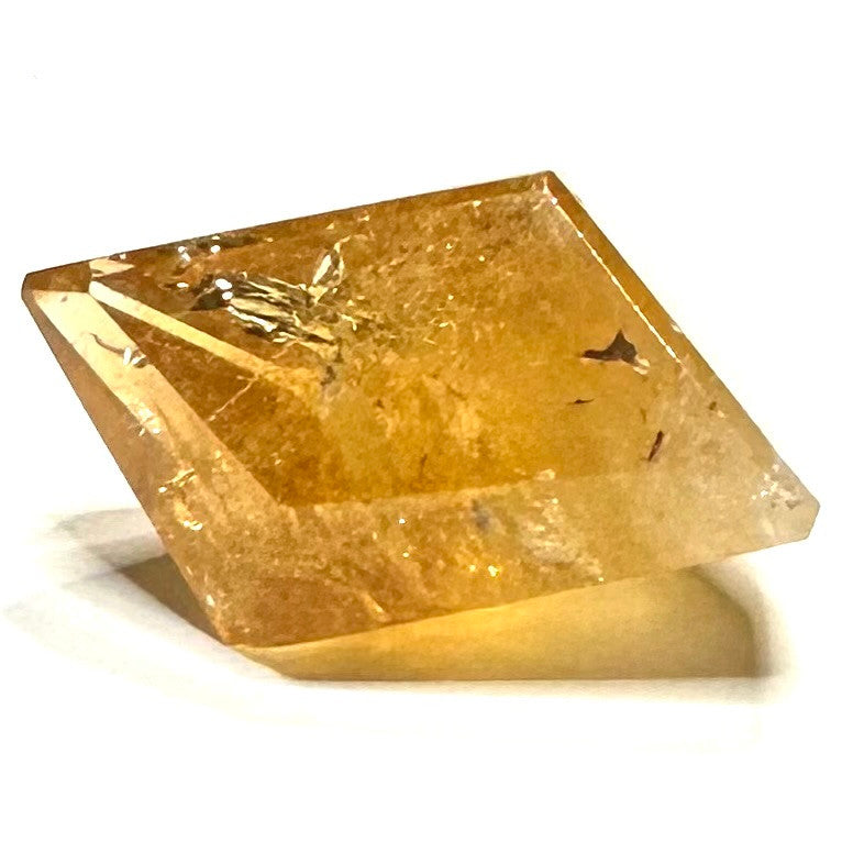 One of a Kind Honey Citrine with Rainbow Freeform Polished Stone-37 x 26mm (NC5534)