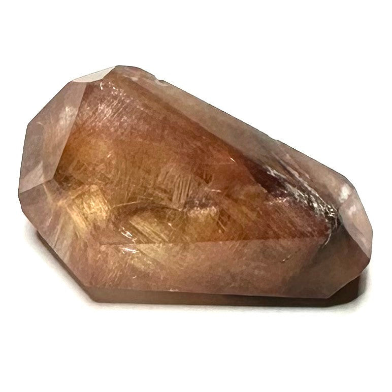 RARE-One of a Kind Amphibole Faceted and Polished Stone Point-28 x 17mm (NC5539)