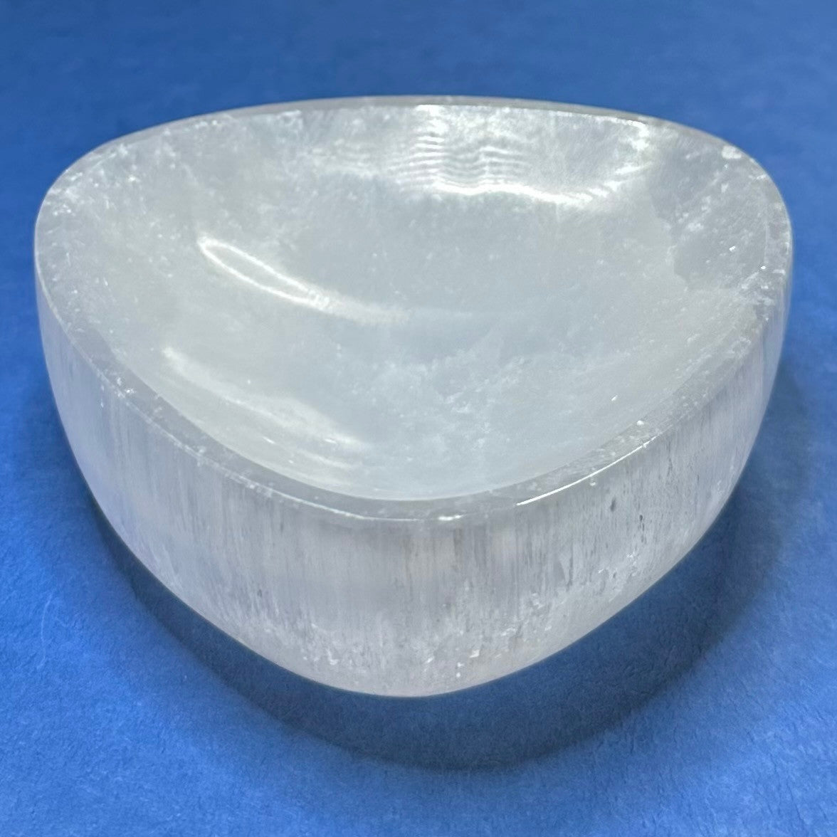 elenite Carved Stone Triangle Bowls-1 1/4 x 3 3/4" (NC5574)