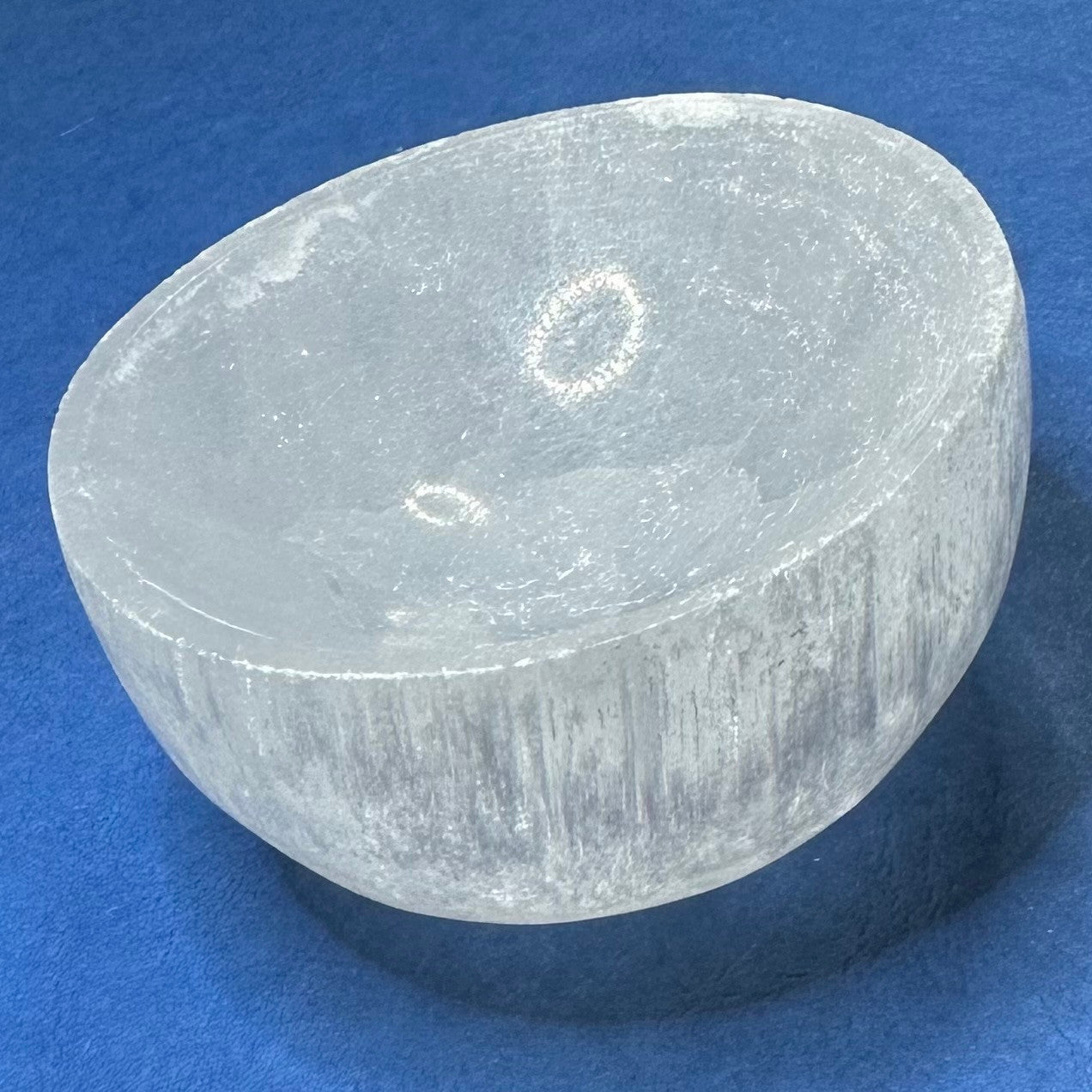 Selenite Carved Small Round Bowls-1 1/2 x 2 3/4" (NC5575)