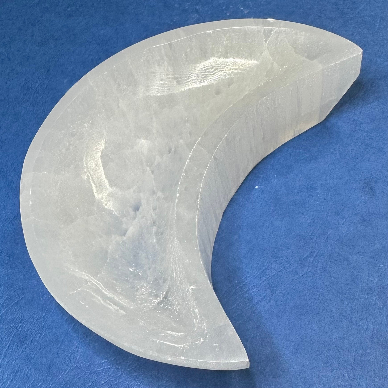 Selenite Carved Crescent Moon Bowls-1 x 4 1/2" (NC5577)