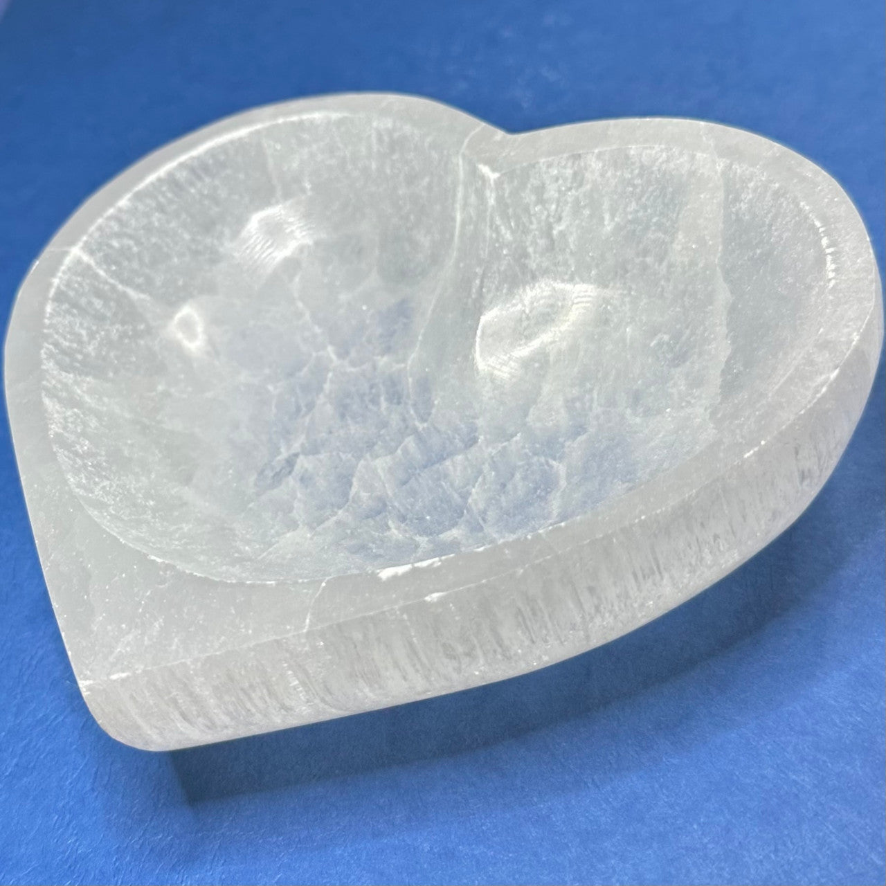 Selenite Carved Heart Bowl-1 1/2 x 5 1/2" (NC5579)