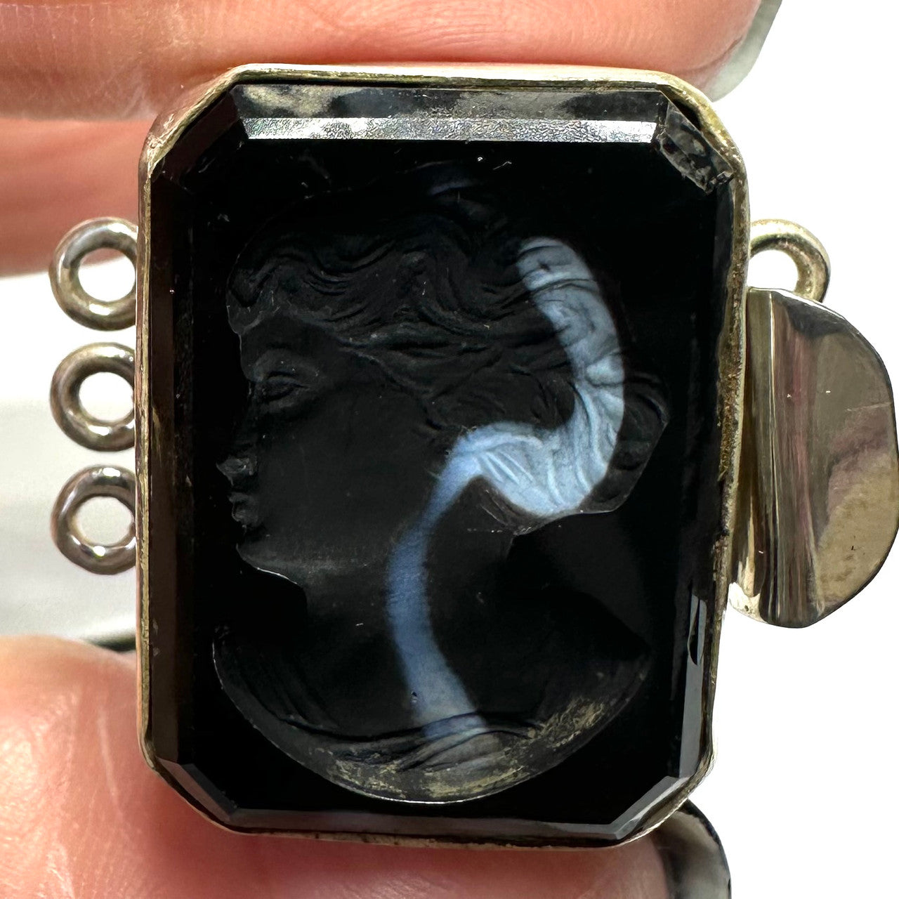 Sterling Silver Cameo Clasp Lot-Set of 2-26 x 19mm