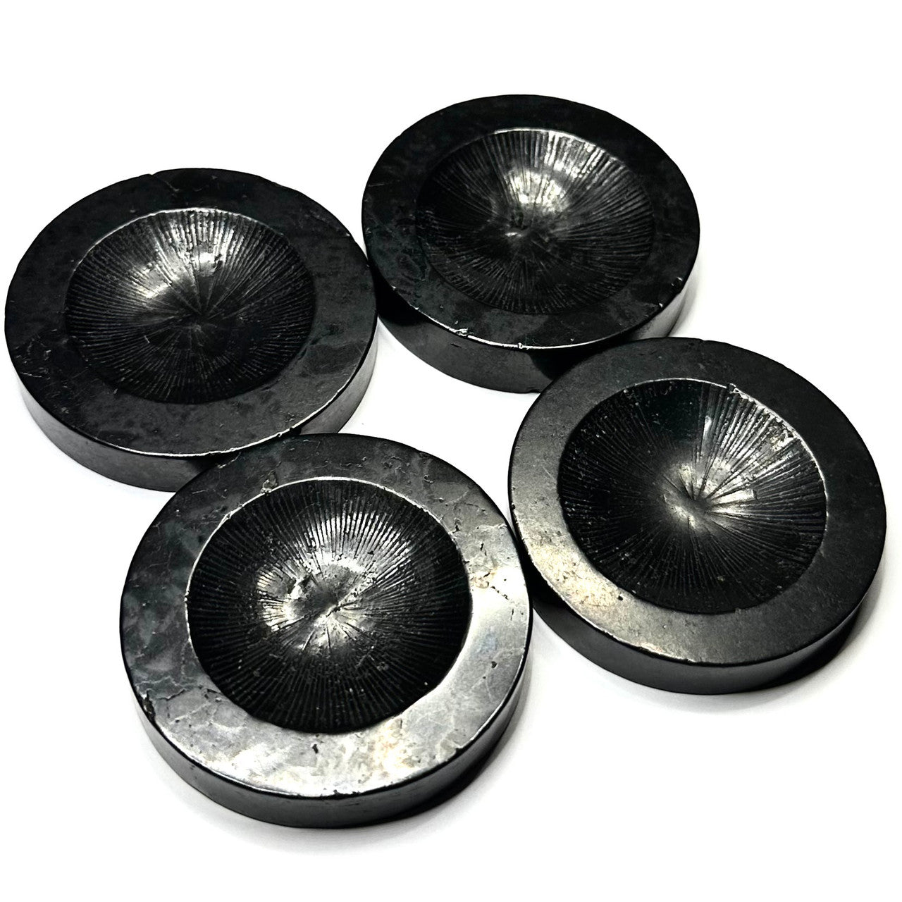 Shungite Hand Carved Sphere Stands-50 x 10mm (NC5586)