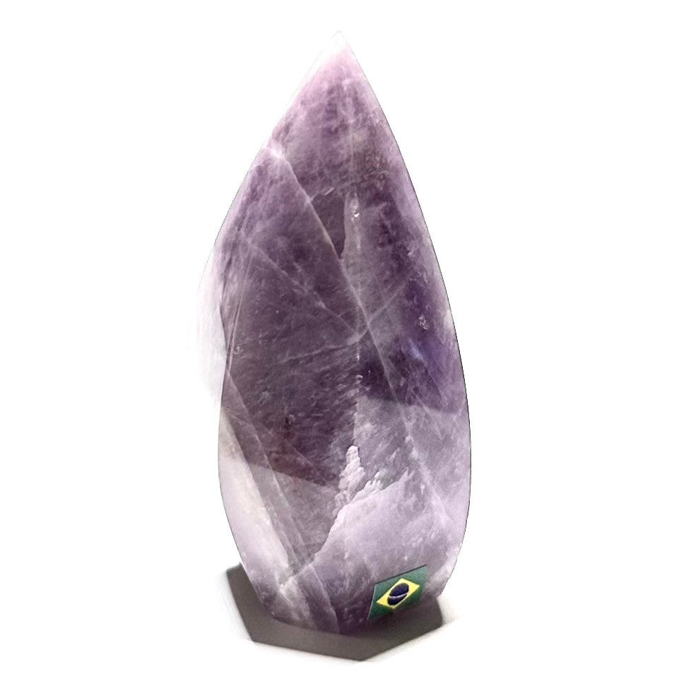 RARE-One of a Kind Trapiche Amethyst Flame Tower Stone-2 3/4 x 1"-NC5593