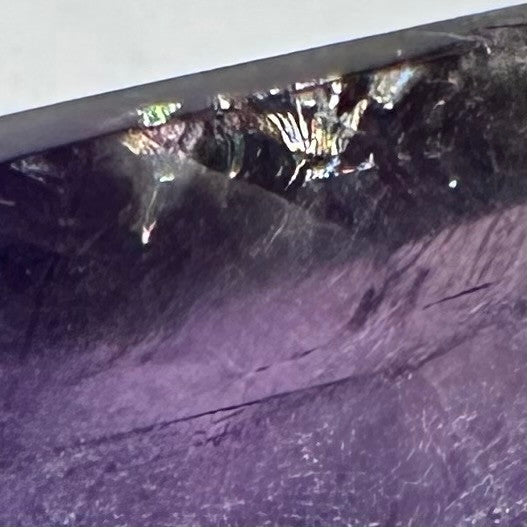 One of a Kind Amethyst with Rainbow Inclusions Freeform Stone-2 x 1 1/4"