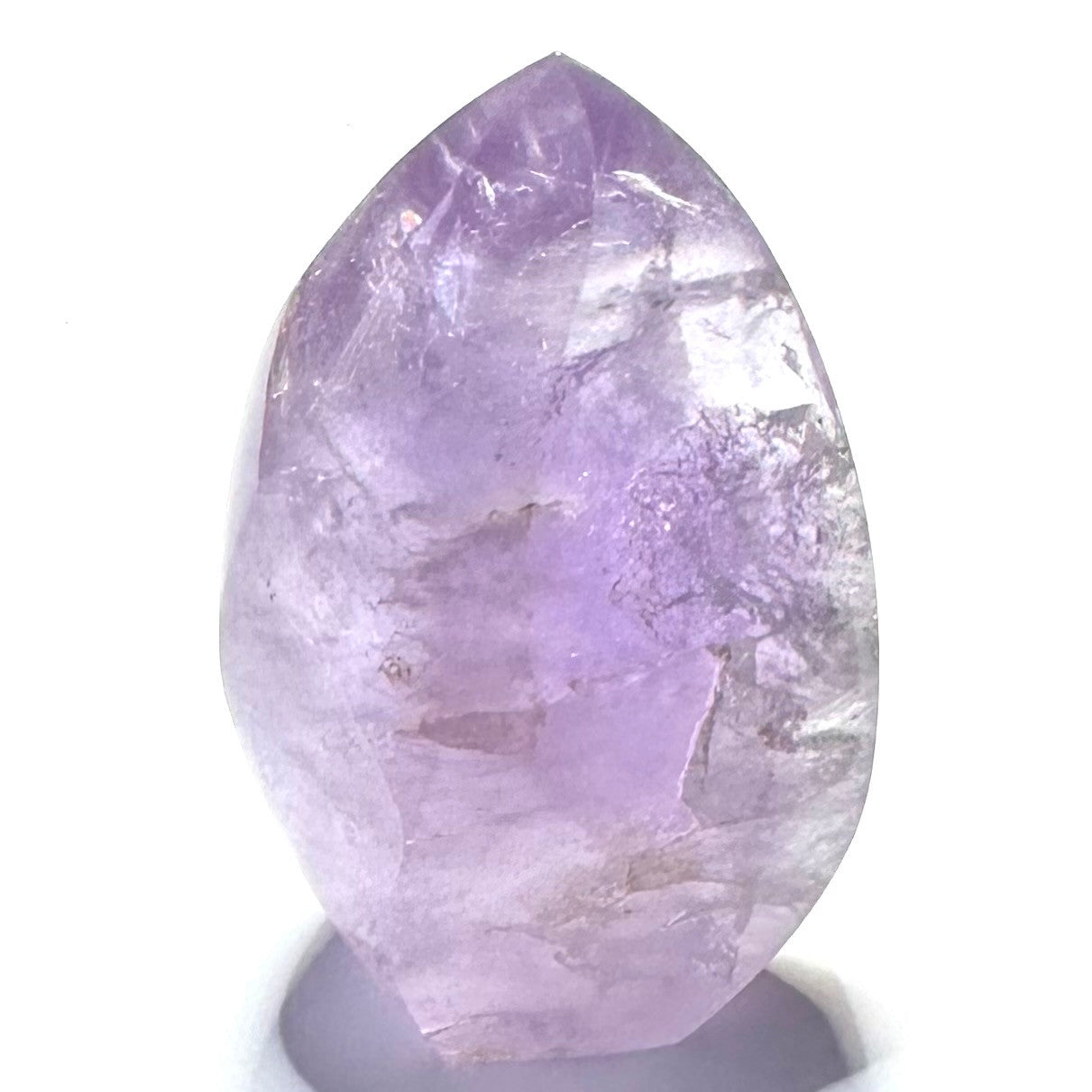 One of a Kind Amethyst with Rainbow Inclusions Flame Tower-2 1/4 x 1 1/2"