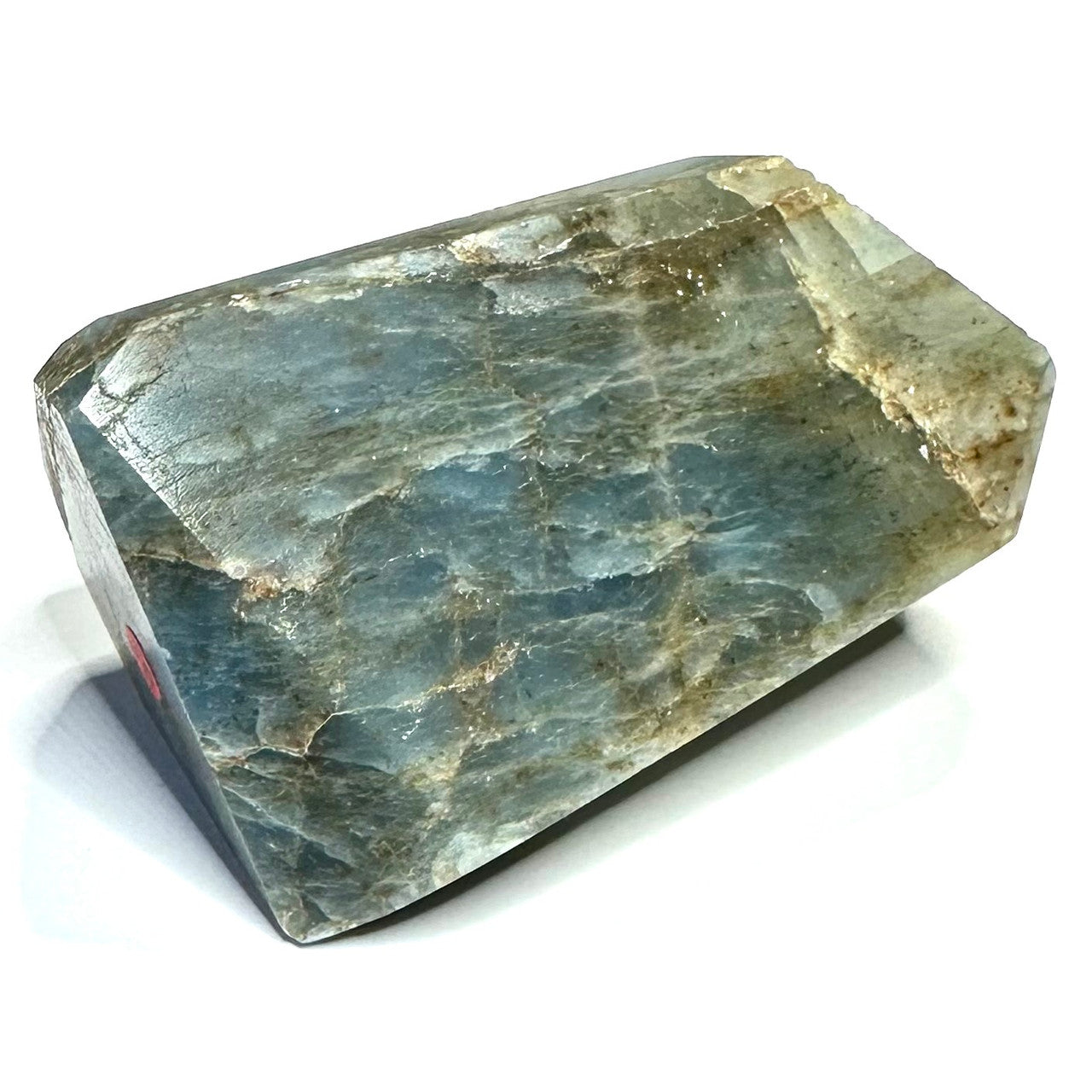 One of a Kind Aquamarine Faceted Freeform Stone-3 x 1 3/4"