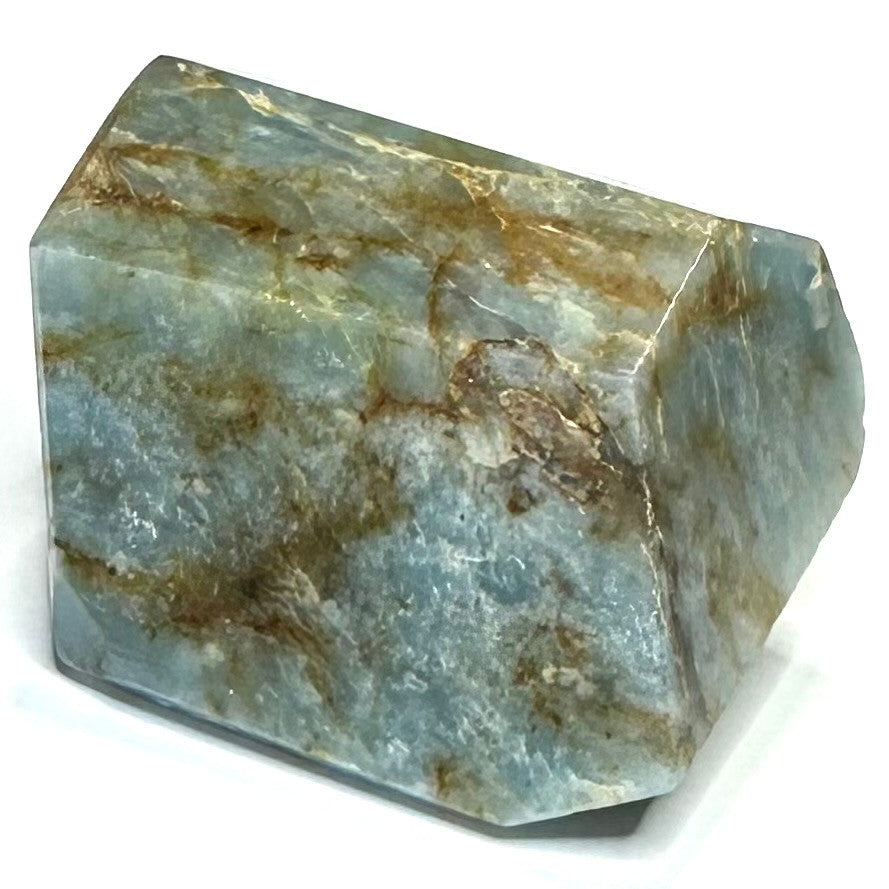 One of a Kind Aquamarine Faceted Freeform Stone-2 1/4 x 1 3/4"