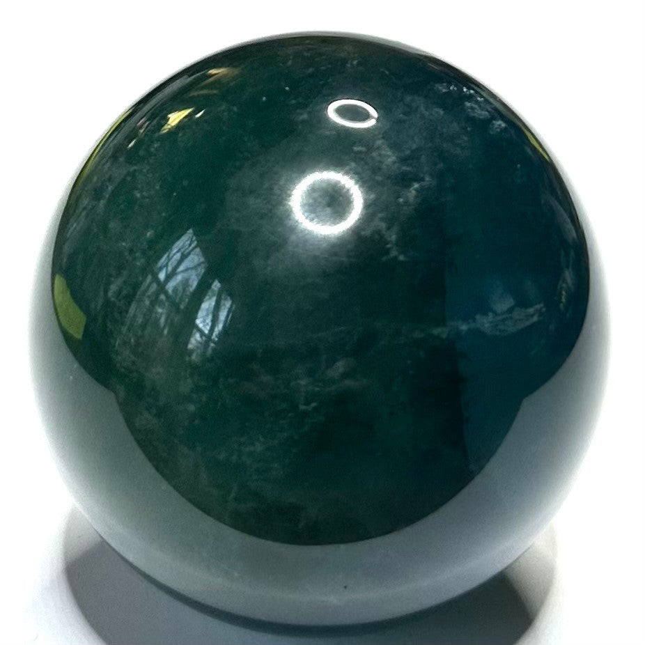 One of a Kind Blue Fluorite with Rainbow Inclusions Sphere-2"-NC6687