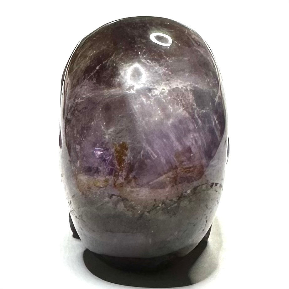 One of a Kind Super Seven with Rainbow Inclusions Carved Skull-2 1/4 x 2 (NC5634)