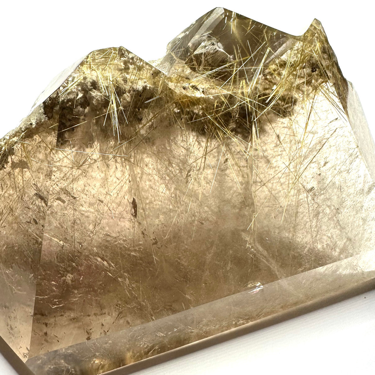 RARE-One of a Kind Rutile Quartz with Rainbow Inclusions-4 1/4 x 3" (NC5637)