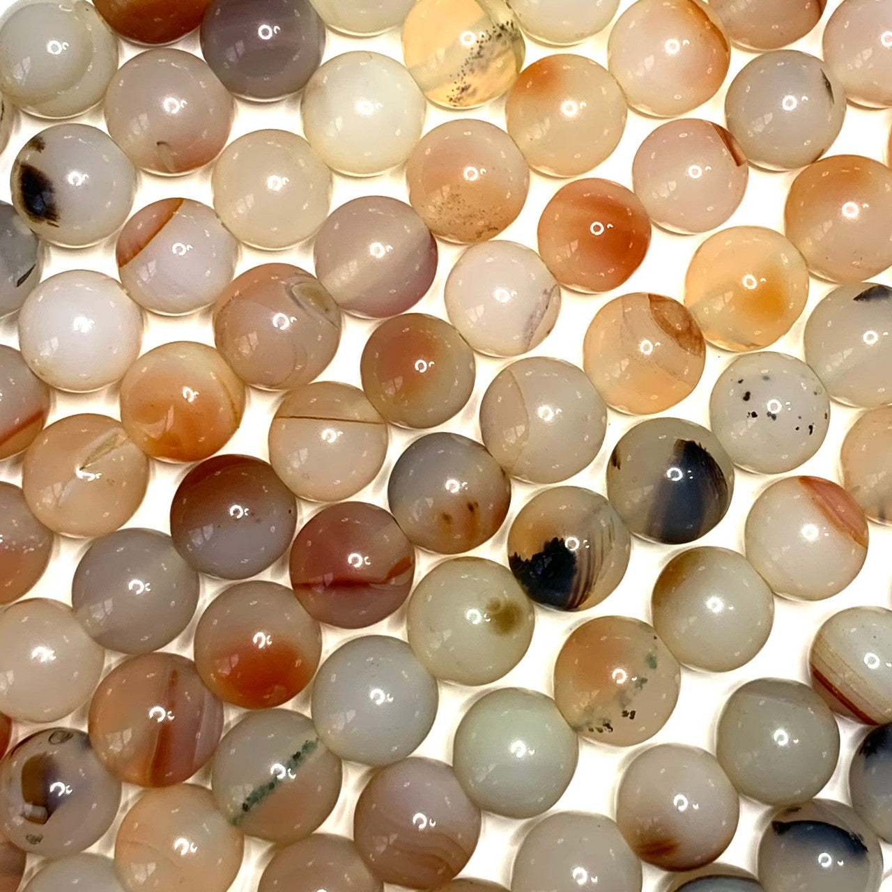 Highly Polished Montana Agate Round Beads-14mm (SP3919)