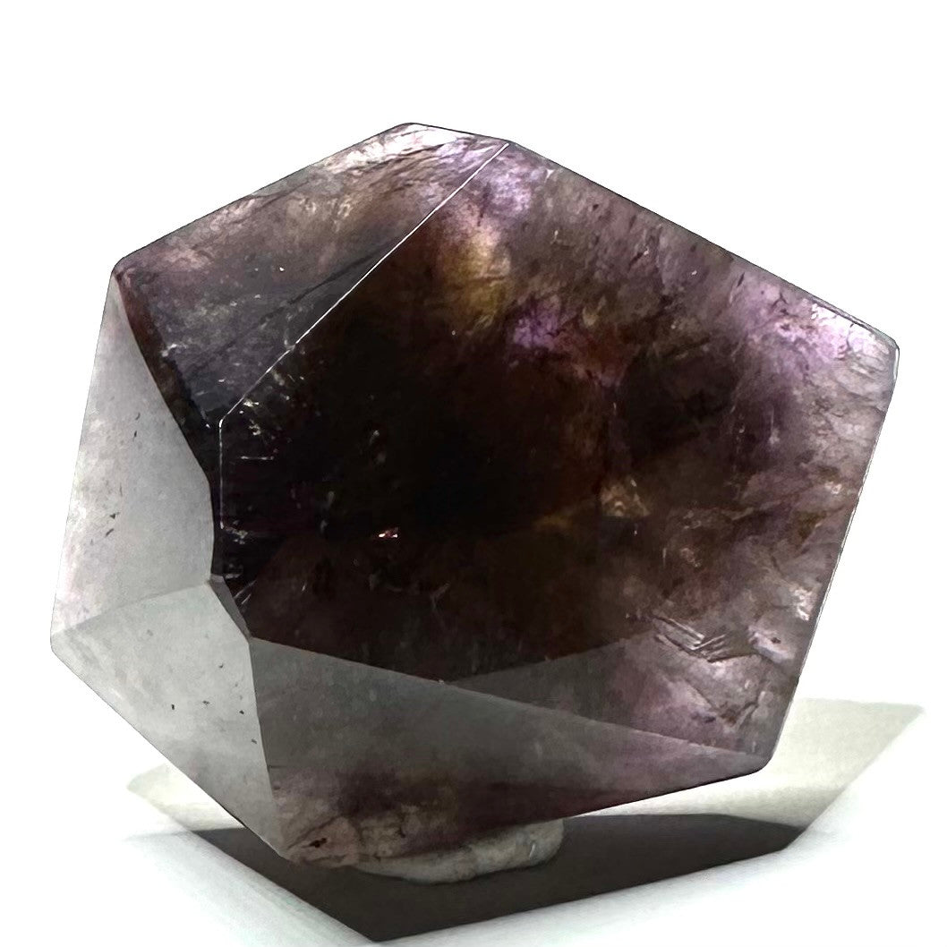 One of a Kind Ametrine with Pyrite & Rainbow Inclusions Freeform Stone-1 3/4 x 1 1/2"