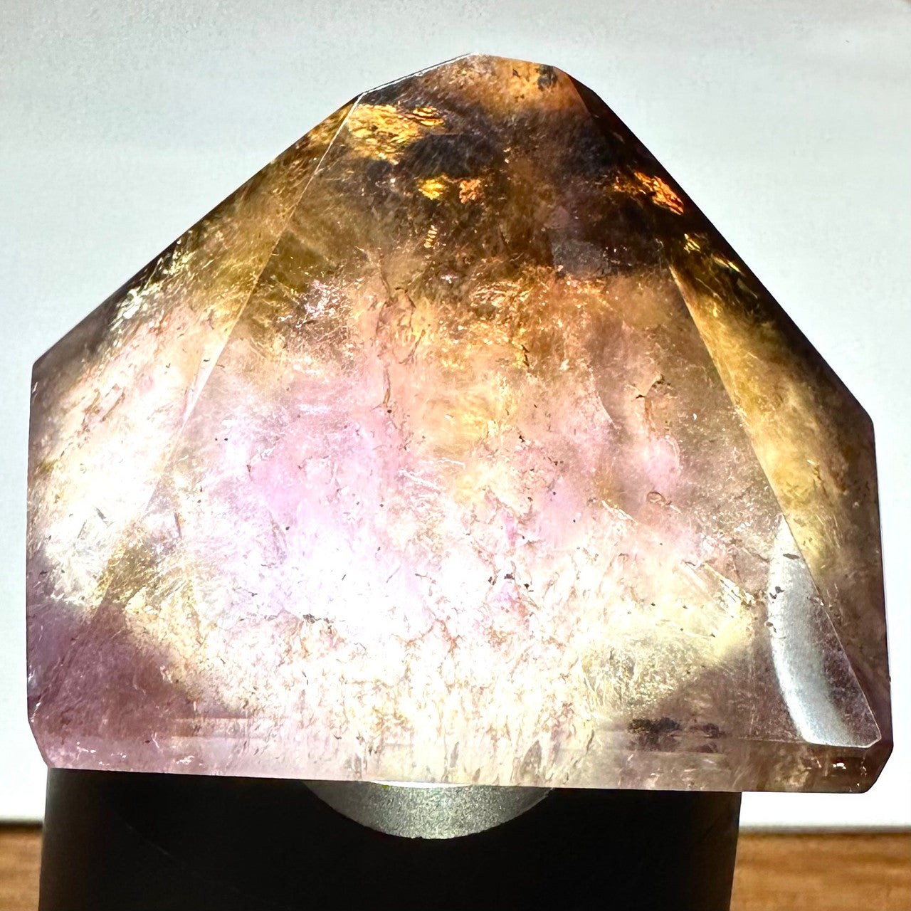 One of a Kind Ametrine with Rainbow Inclusions Freeform Stone-2 x 1 3/4"-NC6745