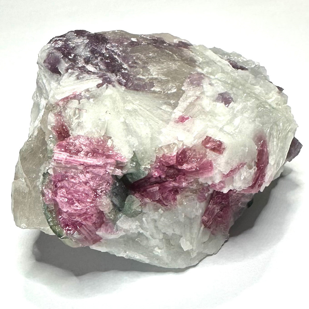 One of a Kind Watermelon Tourmaline with Lepidolite in Feldspar-3 1/4 x 2"