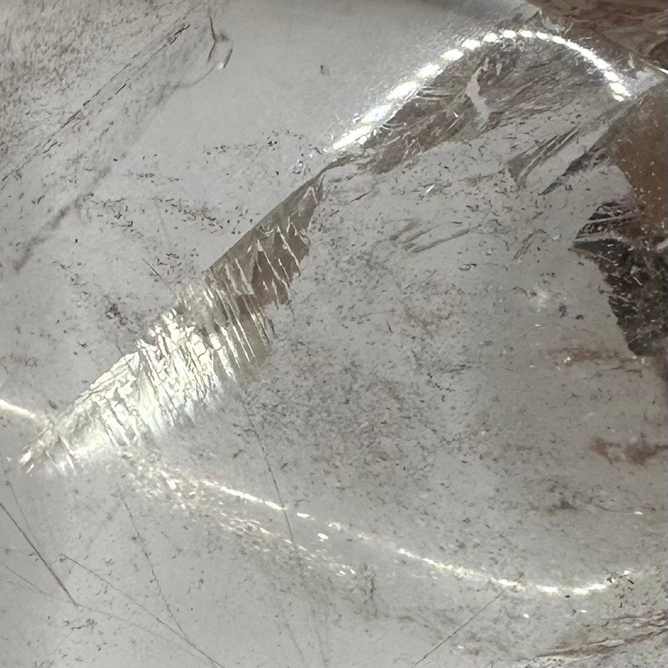 Quartz Crystal with "God's Fingerprint" and Rainbow Inclusions Flame Tower-2 1/2 x 1 1/4"