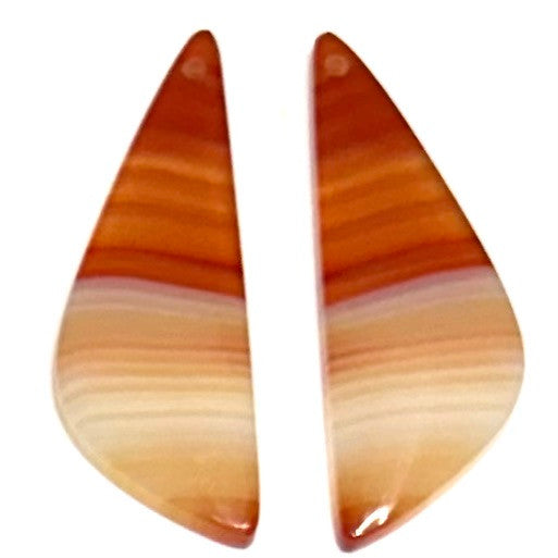 One of a Kind Carnelian Earring/Pendant Pair-32 x 12mm