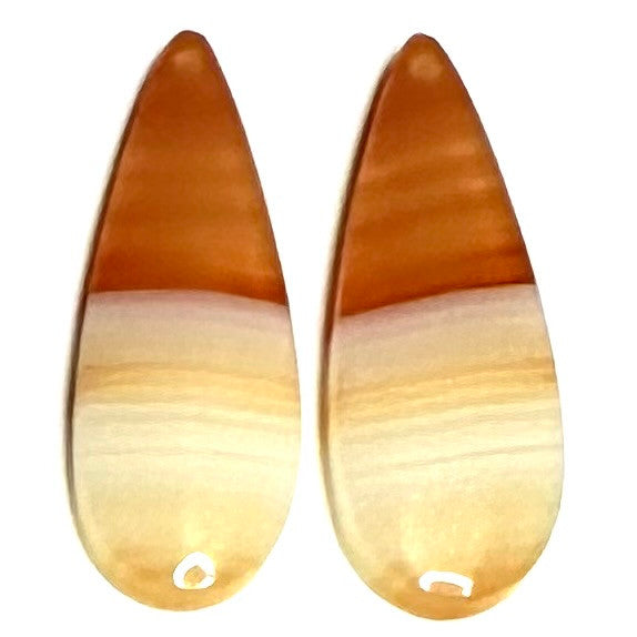 One of a Kind Carnelian Earring/Pendant Pair-32 x 12mm-SP6808