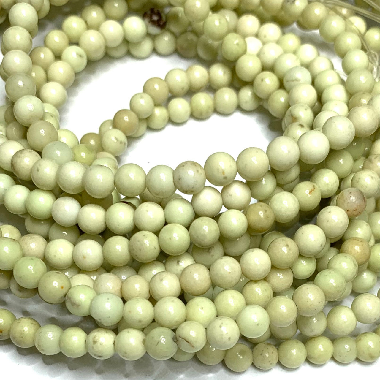 Australian Lemon Chrysoprase Round Beads-4mm (SP4025)