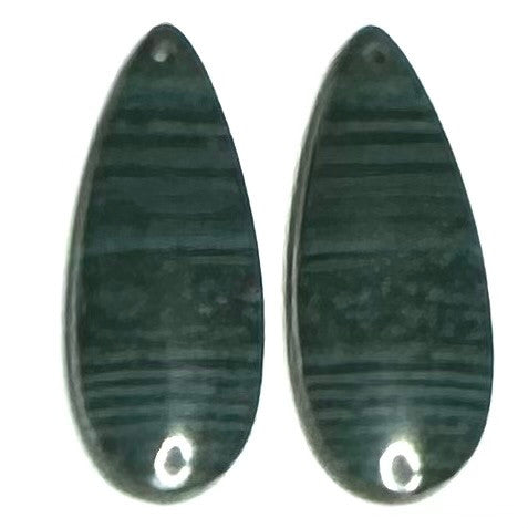 One of a Kind Indonesian Jade Pendant/Earring Pair-30 x 12mm-SP6820