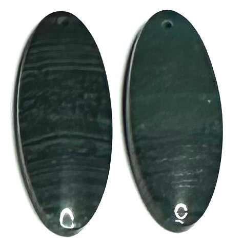 One of a Kind Indonesian Jade Pendant/Earring Pair-30 x 12mm-SP6821