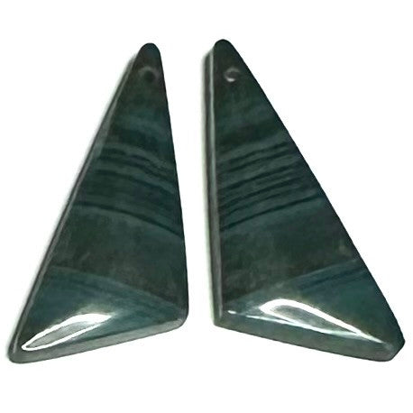 One of a Kind Indonesian Jade Pendant/Earring Pair-30 x 12mm-SP6825