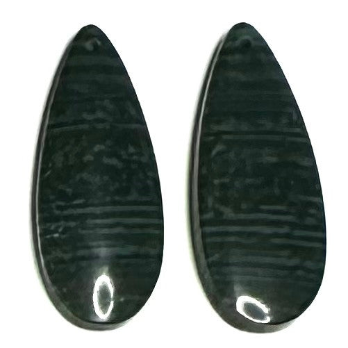 One of a Kind Indonesian Jade Pendant/Earring Pair-30 x 12mm-SP6826