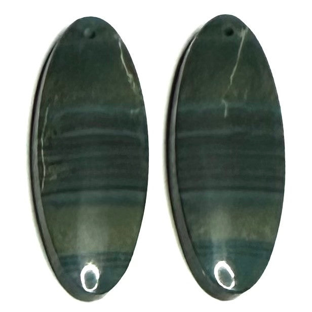 One of a Kind Indonesian Jade Pendant/Earring Pair-30 x 12mm-SP6827