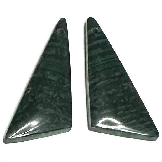 One of a Kind Indonesian Jade Pendant/Earring Pair-30 x 12mm-SP6832