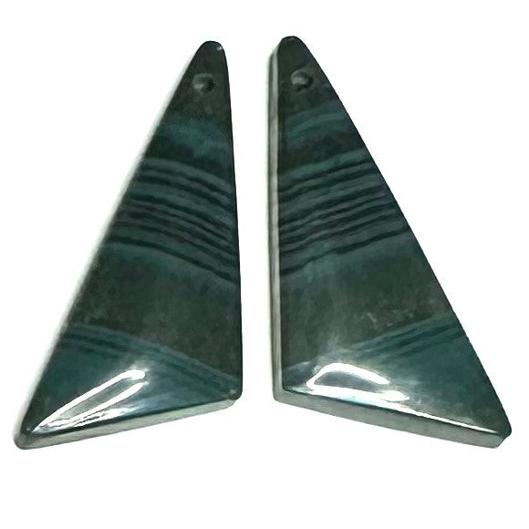 One of a Kind Indonesian Jade Pendant/Earring Pair-30 x 12mm-SP6834