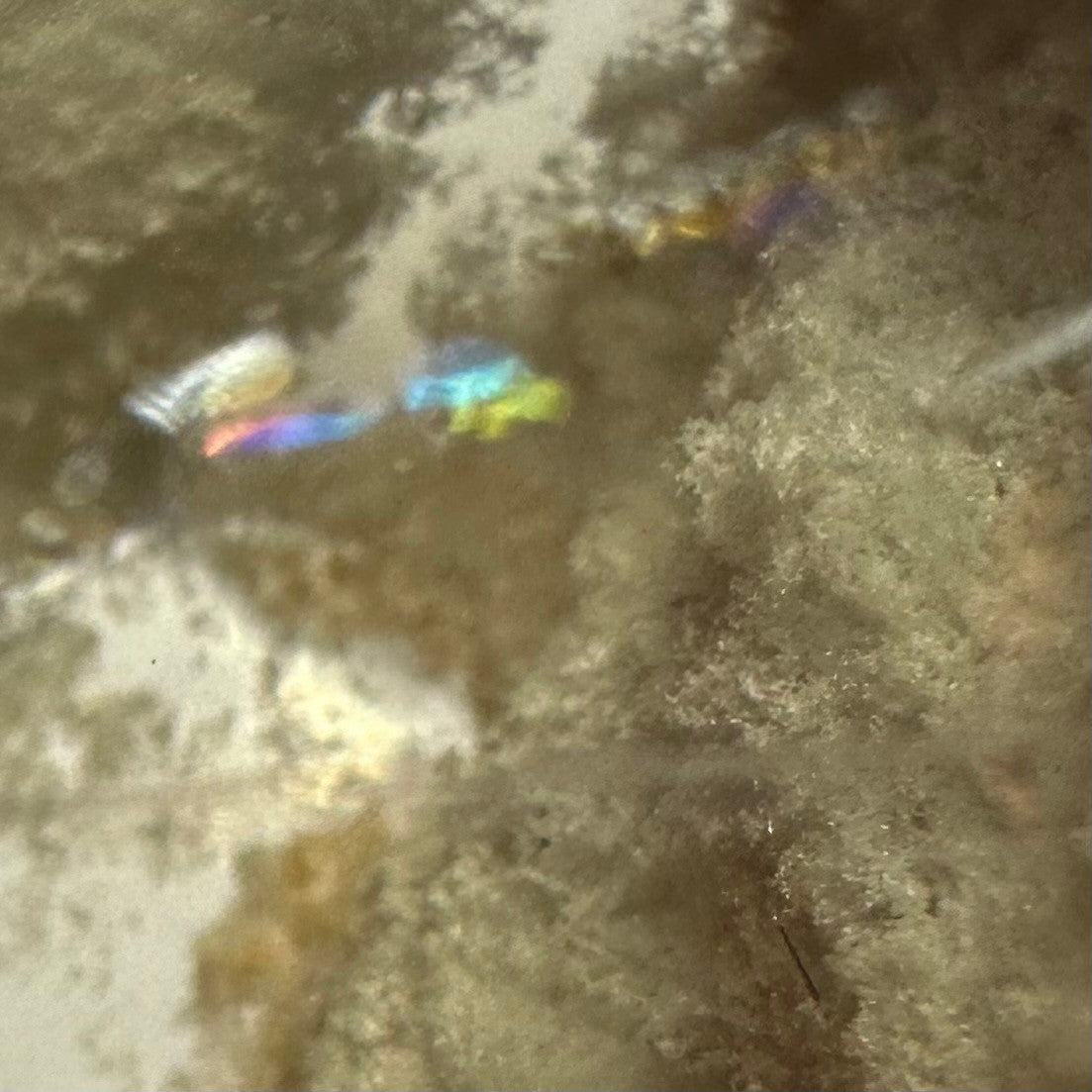 One of a Kind Smokey Garden Quartz with Rainbow Inclusions Mini Stone Tower-2 1/4 x 1 3/4"