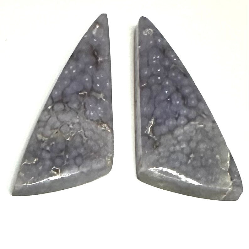 One of a Kind Grape Agate Earring/Pendant Pair-30 x 13mm