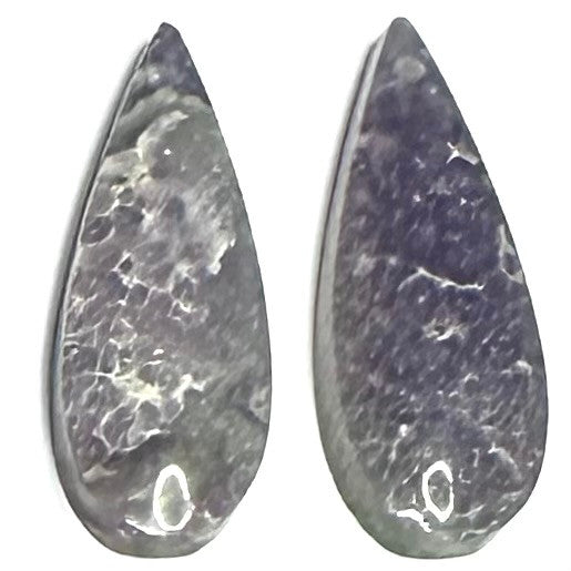 One of a Kind Grape Agate Earring/Pendant Pair-28 x 12mm-SP6888