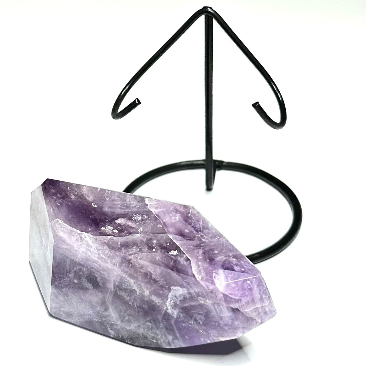 One of a Kind  Amethyst Freeform Stone with Stand-