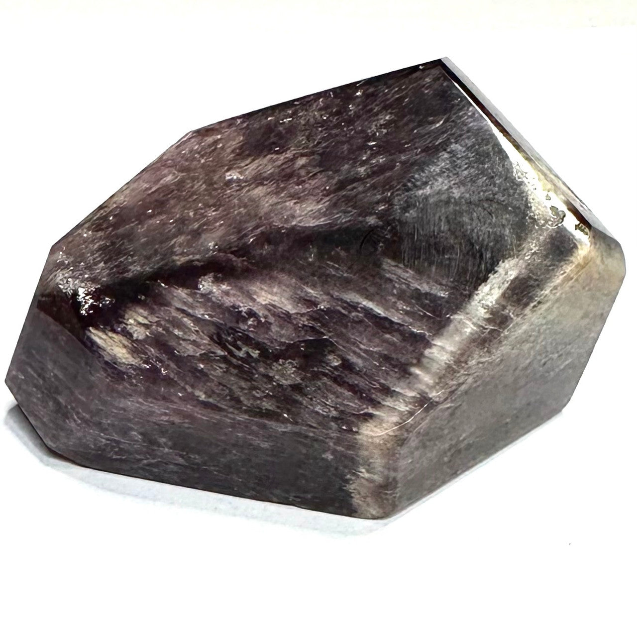 One of a Kind Trapiche Amethyst Freeform Stone with Stand-3 x 2 1/4"