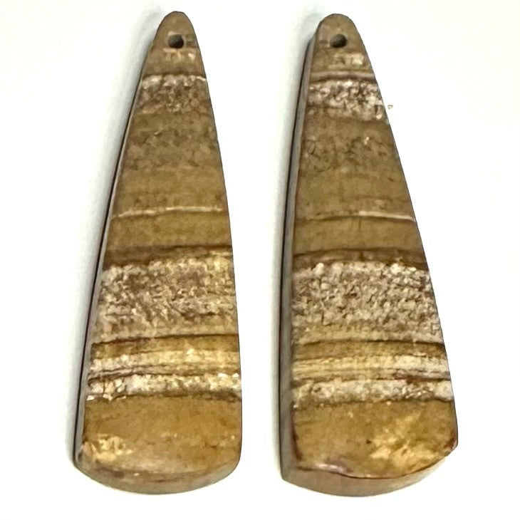 One of a Kind Desert Jasper Earring/Pendant Pair-36 x 12mm