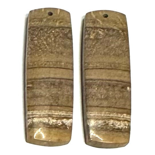 One of a Kind Desert Jasper Earring/Pendant Pair-36 x 12mm-SP6904