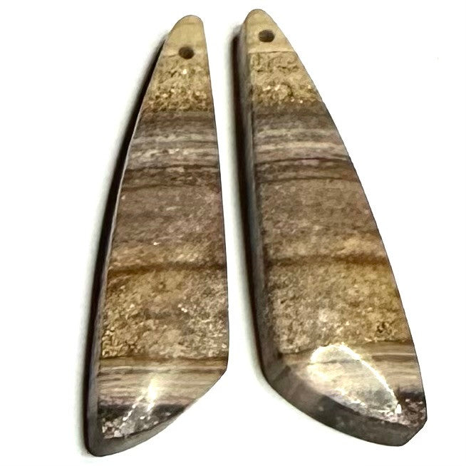 One of a Kind Desert Jasper Earring/Pendant Pair-37 x 12mm-SP6920